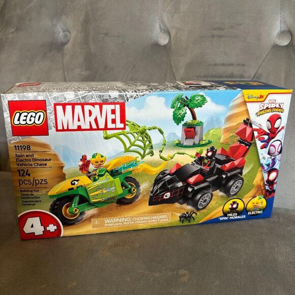 LEGO Marvel 11198 Spin & Electro Dinosaur Vehicle Chase Set (124 pcs) - Picture 2 of 4